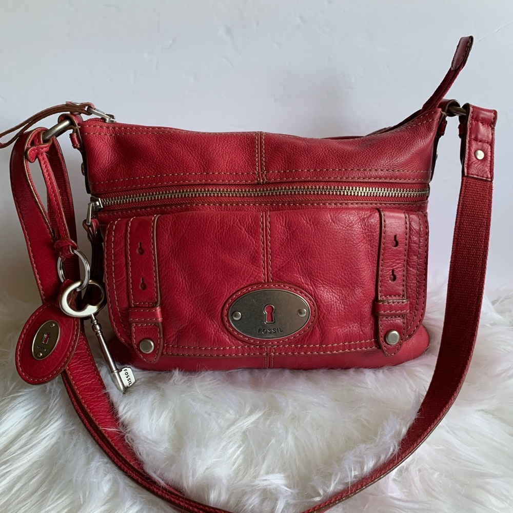 Fossil Leather Crossbody Bag